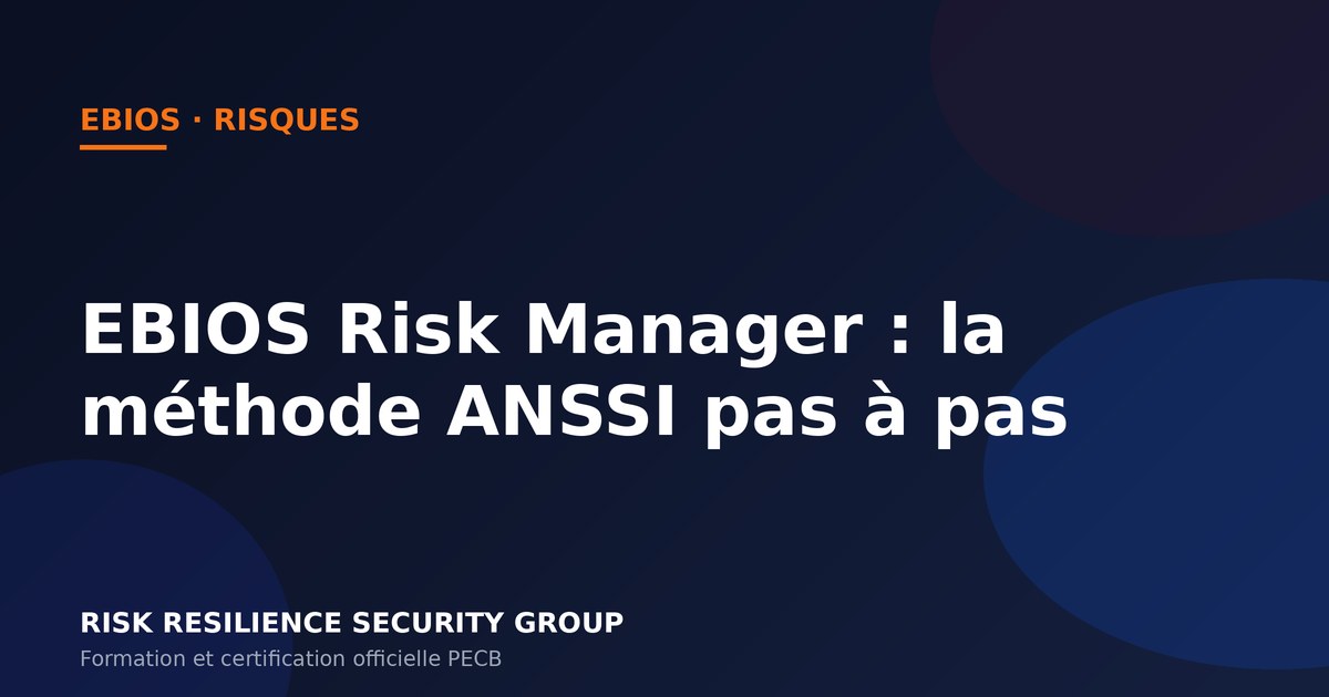 EBIOS Risk Manager: the ANSSI method explained step by step